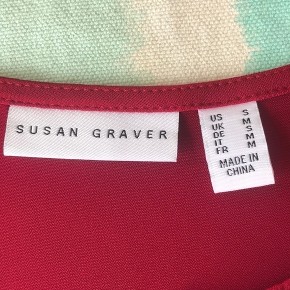 Susan Graver V Neckline Embroidered Detail Pullover Top - Picture 5 of 7